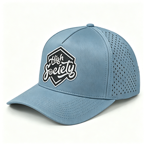 Custom Embroidered Logo 5 Panel Colorful Hydro Laser Hole Cap <b>Waterproof</b> Men Sports <b>Hat</b> - Product Image 2