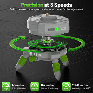 Base pivotante <span class=keywords><strong>Huepar</strong></span> AT5 pour niveau laser, adaptateur de niveau laser, base rotative à 360 degrés, support de trépied - Product Image 3