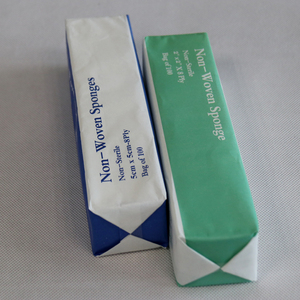 قطع إسفنج من غشاء العنق الجراحي، عبوات مربعة، قطع غشاء عرق غير منسوجة طبي غير معقم، قطع غشاء عرق غير معقم 4x4 10x10 2x2 - Product Image 3