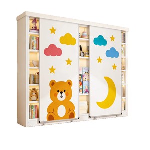 Estantería Moderna de Acero para <span class=keywords><strong>Libros</strong></span> con Puertas Corredizas, Pizarra Blanca, Almacenamiento de <span class=keywords><strong>Libros</strong></span> Infantiles, Estantería de <span class=keywords><strong>Pared</strong></span> Multicapa, Autoensamblable - Product Image 5