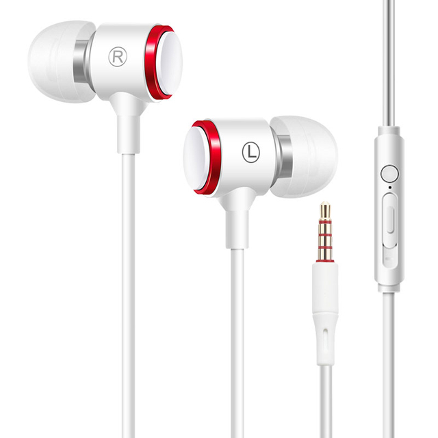 Luxurious 3.5mm Mic Wired Earbuds for Gaming OEM Stereo Volume Control Metal Wired Earphone Headphones with Microphone