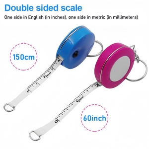 Ruban à mesurer rétractable souple de 1,5 mètre, porte-clés, logo personnalisé pris <span class=keywords><strong>en</strong></span> charge, couleur bonbon, mini <span class=keywords><strong>règle</strong></span> de mesure compacte et portable - Product Image 2