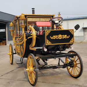 Nuevas llegadas Black Cinderella Electric Royal Horse Carriage 4 Outdoor Sightseeing Wagon para bodas Scenic Display 4-6 personas - Product Image 2