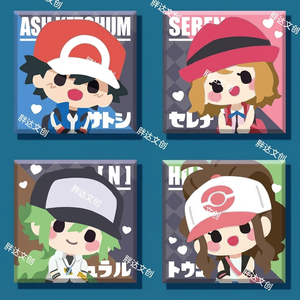Aimants de réfrigérateur Anime Pokémon, coins carrés, personnalisables, impression couleur intégrale, autocollants magnétiques pour jeux de table, dessin animé Kawaii - Product Image 4