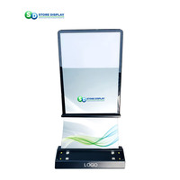 Support de menu LED double face format A4, présentoir de table/comptoir, utilisation intérieure/extérieure, cadre blanc, IP20, garantie de 2 ans