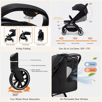 Luxe Loopingfun D959 3-en-1 bébé landau chariot poussette cadre en acier inoxydable grandes roues 20KG capacité de charge tirant Pod Passes