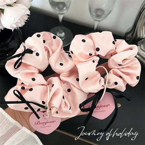 Design popolare stile pastorale elastico cravatta per capelli avanzata senso Plaid tessuto con filo elastici per capelli per ragazze accessori per capelli - Product Image 2