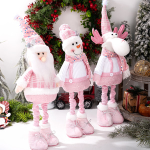 Adorno Navideño Retráctil de Lentejuelas Rosas con Diseño de Muñeco de Nieve, Reno y Papá Noel - Product Image 3