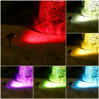 Lampu Sorot Taman Tenaga Surya 2023 untuk Luar Ruangan, Warna Putih/Hangat/RGB, untuk Halaman, Pohon, Rumput, dan Villa