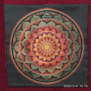 Kustom mewah cetakan Lotus Mandala Digital dicetak bantal katun PENUTUP UNTUK dekorasi kamar grosir