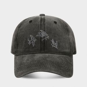 Custom Single-needle Embroidery Vintage Washed Fashion Baseball Cap Women Men Sunshade <b>Sunscreen</b> Sun Hat - Product Image 6