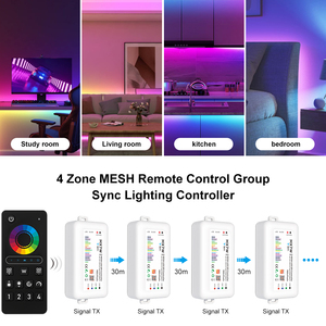 カラフルX7 Aipin RGBIC <span class=keywords><strong>LED</strong></span>音楽スペクトラムコントロールZigbee Wifi <span class=keywords><strong>Bluetooth</strong></span> 2812B COBピクセルアドレス可能RGB ICストリップSPIコントローラ - Product Image 4