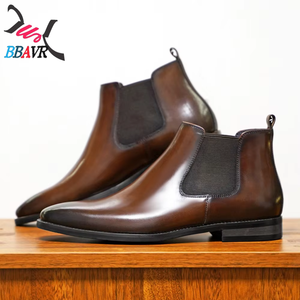 Botas Chelsea Estilo Británico para Hombre 2025, Parte Superior de Cuero Genuino, Forro de PU, Entresuela de Goma, Suela de Goma, Modelo ZX747, Tallas Anchas - Product Image 2