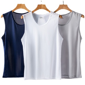 Sujetador Deportivo para Hombre de Seda de Hielo de Secado Rápido con Malla y Espalda Descubierta para Verano Ropa Ligera y Ajustada para Fitness y Ejercicio Masculino - Product Image 5