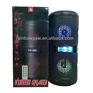Enceinte KTS KTS-1099, double enceinte portable sans fil de haute qualité de 3 pouces, lumière de couleur <span class=keywords><strong>flash</strong></span>, enceinte de fête en plein air - Product Image 4