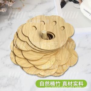 Wooden Lucky <b>Cat</b> Scratching Teacup <b>Mat</b> Natural Nanmu Wood Irregular Shape Heat Resistant Placemat Casserole Pad - Product Image 3