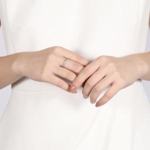 OAHLAN cincin pernikahan Tungsten wanita, cincin janji pertunangan 2mm emas mawar/perak - Product Image 5