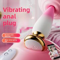 Fabrik-Großhandel Weicher Silikon Anfänger-Freundlicher Wasserdichter APP-Ferngesteuerter Vibrierender Analplug Magnetisches Sexspielzeug
