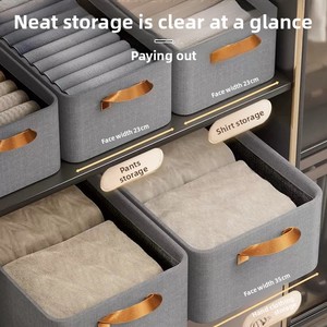 Có thể gập lại hộp lưu trữ với nắp tủ quần áo ngăn kéo-loại lớp lưu trữ hộp có thể gập lại lưu trữ giỏ - Product Image 3