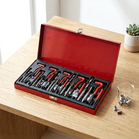 Kit de réparation de filetages HSS robuste OEM 131 pièces, avec forets-tarauds et inserts hélicoïdaux M5-M12, pour réparation de filetages dénudés, outils professionnels