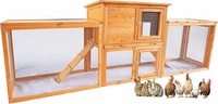 Poulailler en bois avec fermeture à bouton, double porte, grande taille, enclos extérieur pour l'élevage - Vente transfrontalière à succès