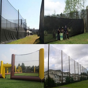 Filet de protection pour armes à air comprimé, filet de terrain de <span class=keywords><strong>paintball</strong></span>, clôture de protection au sol avec œillets, couleur noire - Product Image 5