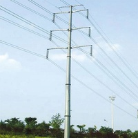 La transmission en acier galvanisée électrique octogonale Polonais 30FT 40FT lignes électriques aériennes Polonais domine