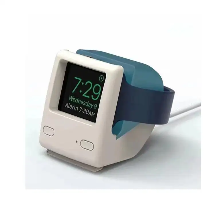 Nostalgic Desktop Computer Style Charging Stand For Apple Iwatch Wireless Charger