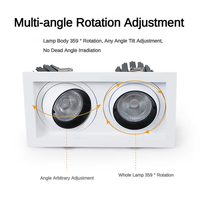 Plafonnier encastré maison petit réglable Mini Spot Downlight luxe vers le bas Cob profond 220 volts Dimmable Led projecteur lampe