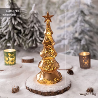 Arbre de Noël en verre, style européen, style Instagram, lumières colorées, décoration de bureau, bar, restaurant