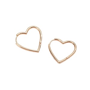 Boucles d'oreilles en forme de cœur pour femmes, en argent, or rose, design creux, bijoux à la mode pour tous les jours - Product Image 5