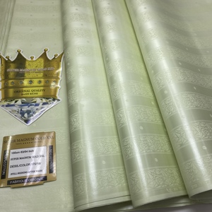 Hight chất lượng Jacquard thổ cẩm phi Nigeria vải boubou tissu bazin Riche 100 bông vải cho nam giới vải dệt - Product Image 4