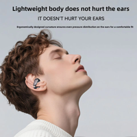 Auriculares Ergonómicos de Clip para Oreja, Diseño Abierto, Uso Cómodo, Sonido HD, Carga Tipo-C, Auricular Individual para Uso Diario