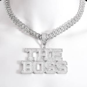 Joyería Fina con Nombre Personalizado, Plata de Ley, Certificado IGI, Diamantes con Corte Baguette en Forma de Estrella, Colgantes y Dijes Plateados en Plata Blanca - Product Image 3