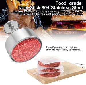 Manual Food Grade 304 Stainless Steel Eco-Friendly Adjustable Design Hamburger Patty Maker Burger Press - Product Image 4