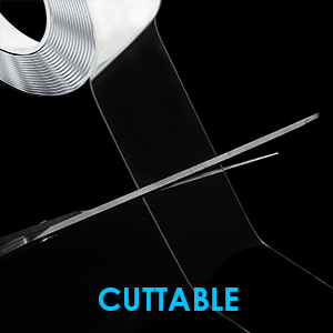 <span class=keywords><strong>Ruban</strong></span> <span class=keywords><strong>adhésif</strong></span> nano transparent réutilisable, imperméable, sensible à la pression, double face, lavable, pour le masquage - Product Image 5