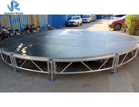 Scène de Marionnettes Pliable en Alliage d'Aluminium 4x8 pieds avec Construction en Contreplaqué, Installation Rapide