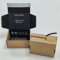 Boîtes d'expédition personnalisées en carton kraft ondulé avec fermeture éclair auto-adhésive pour cadeaux, vêtements et chaussettes