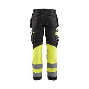 BLAKLADER - 179413709933C54 Hi-Vis <b>trousers</b> with <b>stretch</b> <b>Black</b>/Yellow - EAN 7330509767382 HI-VIS WORKWEAR - Product Image 2