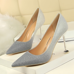 Zapatos de Tacón Alto con Punta en Pico y Lentejuelas, Diseño Evergreen para Bodas y Fiestas, Moda Verano 2026 - Product Image 3