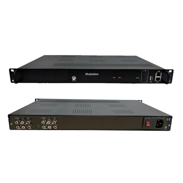Hotel System AV RF Modulator 4/8 Channel CVBS and I Channel IP to DVB-C DVB-T ATSC ISDBT DMBT RF Encoder Modulator