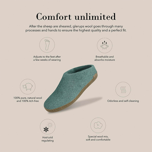 Pantoufles en <span class=keywords><strong>feutre</strong></span> de laine naturelle pour hommes avec logo personnalisé, <span class=keywords><strong>semelle</strong></span> intérieure double couche optimisée - Product Image 5