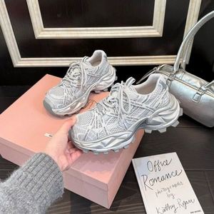 Baskets épaisses pour femmes, style Dad Shoes, nouvelle collection 2026, design streetwear tendance, légères, rehaussement de 6 cm, baskets polyvalentes pour le quotidien - Product Image 4
