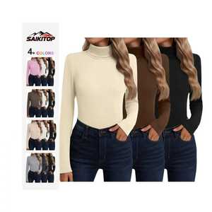 Paquete de 3 <span class=keywords><strong>Camisetas</strong></span> de Cuello Alto de Manga Larga para <span class=keywords><strong>Mujer</strong></span>, Ropa Interior Térmica, Capa Base, <span class=keywords><strong>Camisetas</strong></span> de Otoño e Invierno, Suéter - Product Image 1