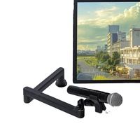 Support de microphone de bureau professionnel en alliage d'aluminium rotatif à 360 degrés réglable pour studio et diffusion