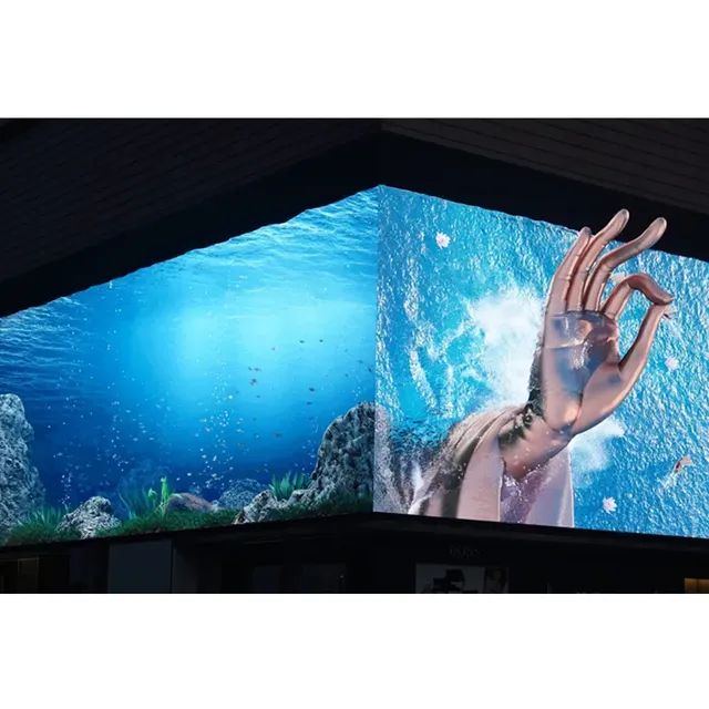 Waterproof Board Modules Display Customized Size Naked-Eye 3D Full Color Wireless Outdoor Advertising LED Screen