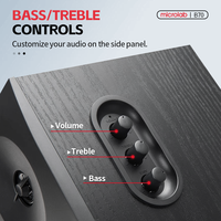 Microlab B70 Gabinete de madera profesional 2,0 Sistema estéreo con 3,5mm/Entrada auxiliar 10-30W Potencia de salida para cine en casa y computadora