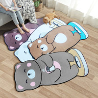 Tapis imprimé de dessins animés, mignon et amusant, adapté aux enfants et aux animaux domestiques, de forme irrégulière, pour entrée ou chevet
