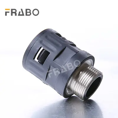 China Factory Fast Connector Quick Connector Pipe Union Plastic Conduit Gland Metal Thread Nylon Conduit Fitting
