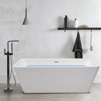 Baignoires de spa modernes portables en acrylique naturel à vente chaude, baignoires autoportantes, accessoires personnalisés pour hôtel